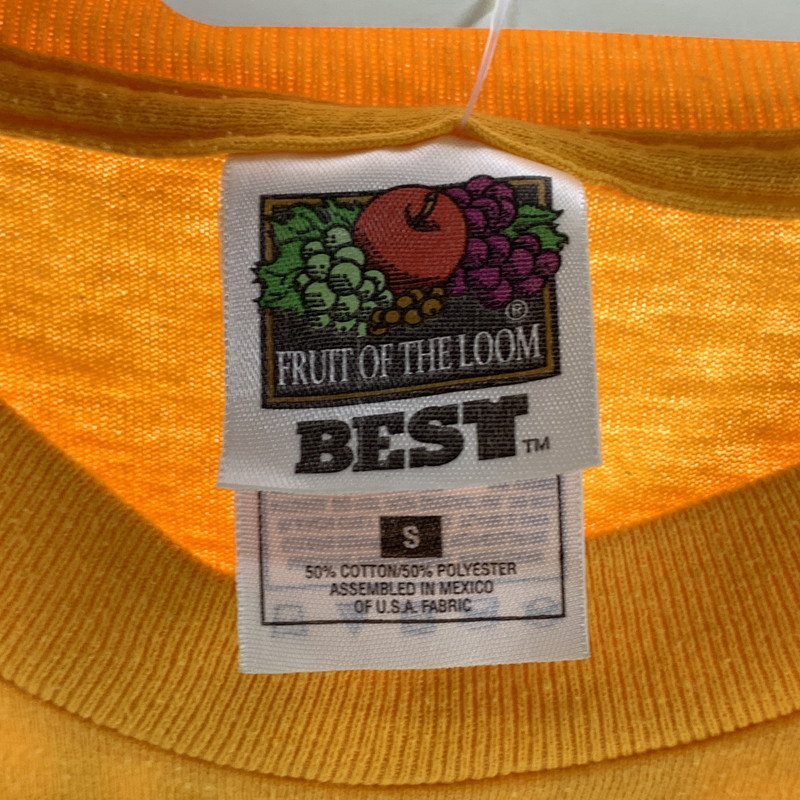 【中古品】【メンズ】 FRUIT OF LOOM 00年代 半袖Tシャツ 古着 145-260927-gm-47-fuzh サイズ：S カラー：イエロー 万代Net店