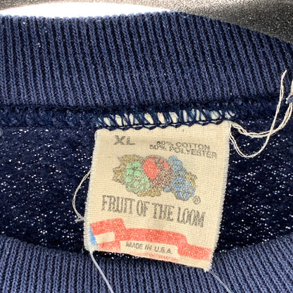 【中古品】【メンズ】 FRUIT OF THE LOOM フルーツオブザルーム 80年代 SWEAT SHIRT 80s スウェット 古着 145-261018-gm-13-fuzh サイズ：XL カラー：ネイビー 万代Net店