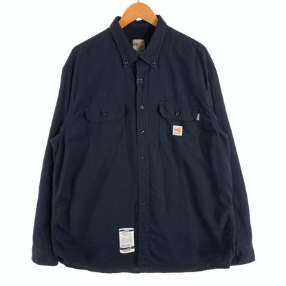 【中古品】【メンズ】 CARHARTT WORK SHIRT カーハート ワークシャツ 長袖シャツ ブランド 古着 145-260628-gm-14-fuz サイズ：不明 カラー：ネイビー 万代Net店