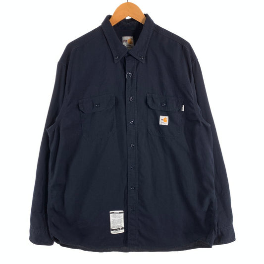 【中古品】【メンズ】 CARHARTT WORK SHIRT カーハート ワークシャツ 長袖シャツ ブランド 古着 145-260628-gm-14-fuz サイズ：不明 カラー：ネイビー 万代Net店