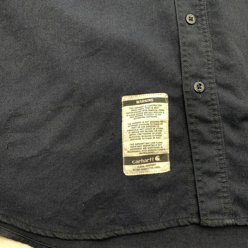 【中古品】【メンズ】 CARHARTT WORK SHIRT カーハート ワークシャツ 長袖シャツ ブランド 古着 145-260628-gm-14-fuz サイズ：不明 カラー：ネイビー 万代Net店