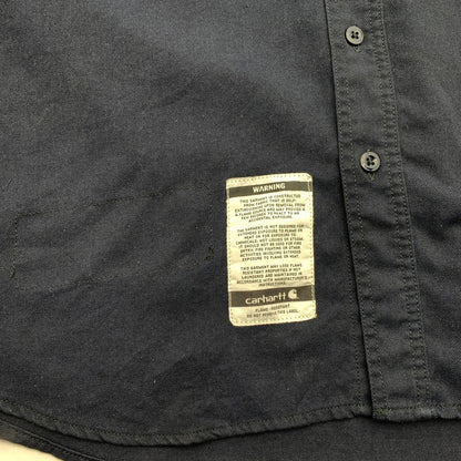 【中古品】【メンズ】 CARHARTT WORK SHIRT カーハート ワークシャツ 長袖シャツ ブランド 古着 145-260628-gm-14-fuz サイズ：不明 カラー：ネイビー 万代Net店
