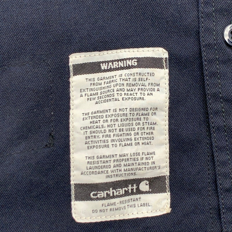 【中古品】【メンズ】 CARHARTT WORK SHIRT カーハート ワークシャツ 長袖シャツ ブランド 古着 145-260628-gm-14-fuz サイズ：不明 カラー：ネイビー 万代Net店