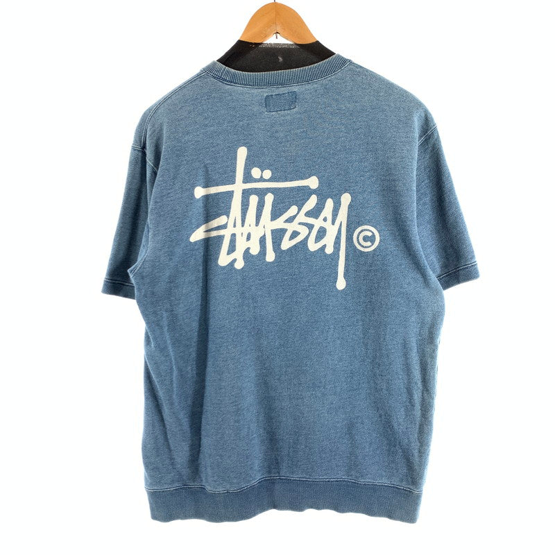 【中古品】【メンズ】 STUSSY ステューシー 半袖スウェット 半袖Tシャツ カットソー ブランド 古着 142-260628-gm-03-fuz サイズ：L カラー：ブルー 万代Net店