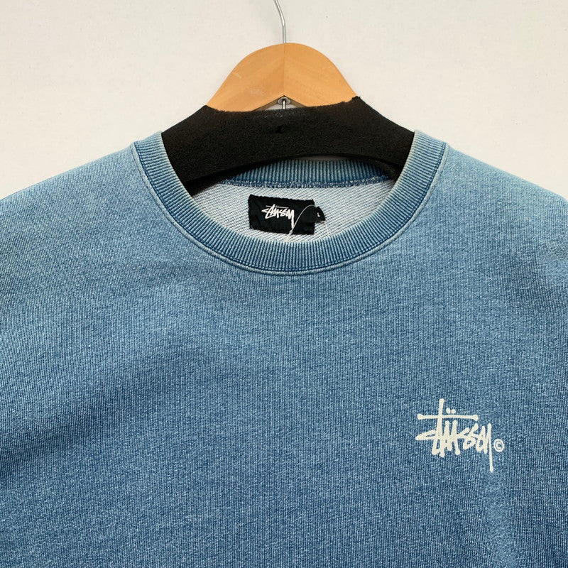 【中古品】【メンズ】 STUSSY ステューシー 半袖スウェット 半袖Tシャツ カットソー ブランド 古着 142-260628-gm-03-fuz サイズ：L カラー：ブルー 万代Net店