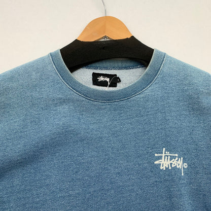 【中古品】【メンズ】 STUSSY ステューシー 半袖スウェット 半袖Tシャツ カットソー ブランド 古着 142-260628-gm-03-fuz サイズ：L カラー：ブルー 万代Net店