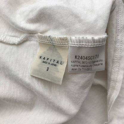 【中古品】【メンズ】 KAPITAL キャピタル バンダナHUGE Tシャツ WHITE SIZE:3 汚れあり 145-260617-io-06-fuzh 万代Net店