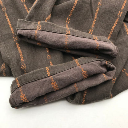 【中古品】【メンズ】 KAPITAL キャピタル 綿麻シャムストライプイージーパンツ ズボン BROWN SIZE:L ほつれ・シミあり・ボタン塗装剥がれあり 156-260617-io-09-fuzh 万代Net店