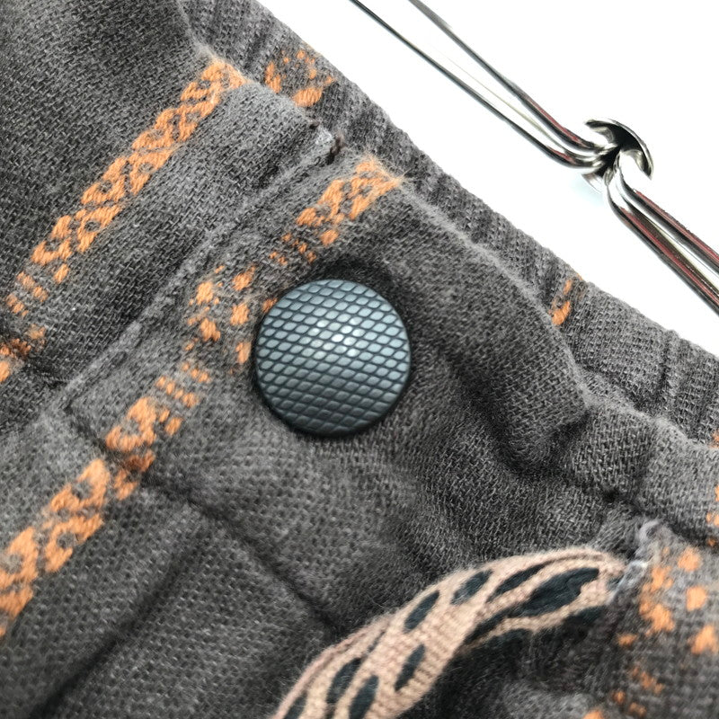 【中古品】【メンズ】 KAPITAL キャピタル 綿麻シャムストライプイージーパンツ ズボン BROWN SIZE:L ほつれ・シミあり・ボタン塗装剥がれあり 156-260617-io-09-fuzh 万代Net店