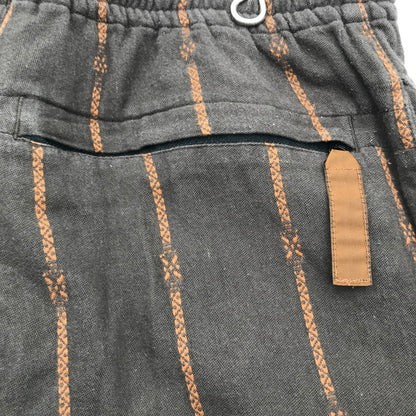 【中古品】【メンズ】 KAPITAL キャピタル 綿麻シャムストライプイージーパンツ ズボン BROWN SIZE:L ほつれ・シミあり・ボタン塗装剥がれあり 156-260617-io-09-fuzh 万代Net店
