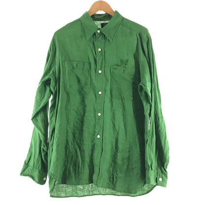 【中古品】【メンズ】 NEEDLES ニードルス OT206 WORK SHIRT ワークシャツ 長袖シャツ グリーン SIZE:L 140-260617-io-01-fuzh 万代Net店