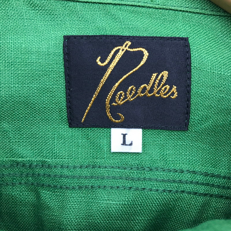 【中古品】【メンズ】 NEEDLES ニードルス OT206 WORK SHIRT ワークシャツ 長袖シャツ グリーン SIZE:L 140-260617-io-01-fuzh 万代Net店