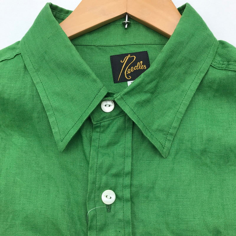 【中古品】【メンズ】 NEEDLES ニードルス OT206 WORK SHIRT ワークシャツ 長袖シャツ グリーン SIZE:L 140-260617-io-01-fuzh 万代Net店