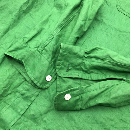 【中古品】【メンズ】 NEEDLES ニードルス OT206 WORK SHIRT ワークシャツ 長袖シャツ グリーン SIZE:L 140-260617-io-01-fuzh 万代Net店