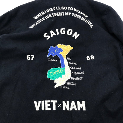 【中古品】【メンズ】 WAIPER.INC ワイパー 25WP115 SOUVENIR VIETNAM JACKET スーベニア ベトナム ジャケット 上着 BLACK SIZE:S ※汚れ・スレ・使用感有 145-260617-io-07-fuzh 万代Net店
