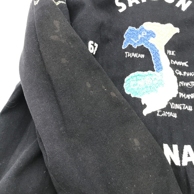 【中古品】【メンズ】 WAIPER.INC ワイパー 25WP115 SOUVENIR VIETNAM JACKET スーベニア ベトナム ジャケット 上着 BLACK SIZE:S ※汚れ・スレ・使用感有 145-260617-io-07-fuzh 万代Net店