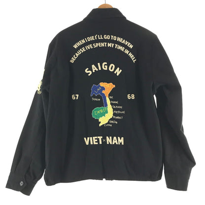【中古品】【メンズ】 WAIPER.INC ワイパー 25WP115 SOUVENIR VIETNAM JACKET スーベニア ベトナム ジャケット 上着 BLACK SIZE:S ※汚れ・スレ・使用感有 145-260617-io-07-fuzh 万代Net店