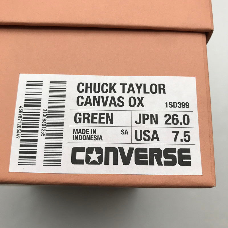 【中古美品】【メンズ】 CONVERSE ADDICT コンバース アディクト 1SD399 CHUCK TAYLOR CANVAS OX GREEN 26.0cm 箱有 スニーカー 靴 箱傷みあり 162-260617-io-10-fuzh 万代Net店