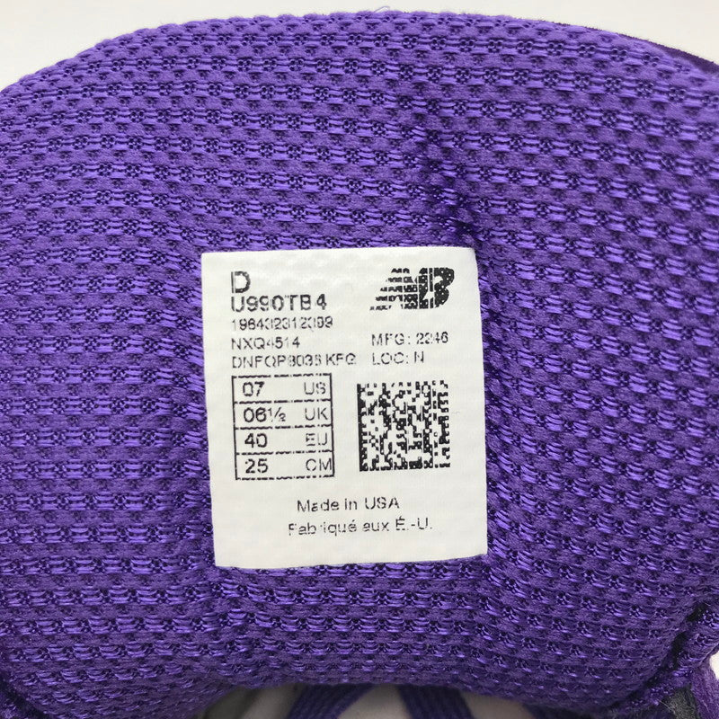【中古美品】【メンズ】 NEW BALANCE ニューバランス 990V4 PURPLE SUEDE 25.0㎝ 箱付属 スニーカー 靴 162-260617-io-16-fuzh 万代Net店