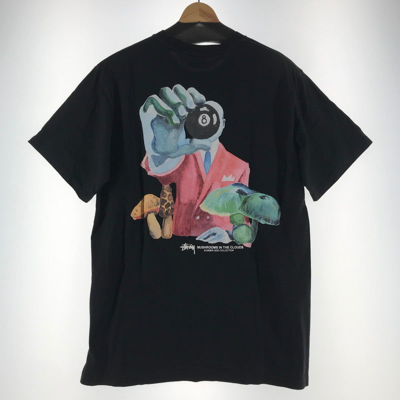 【中古品】【メンズ】 STUSSY ステューシー MUSHROOMS IN THE CLOUD S.S TEE Tシャツ BLACK SIZE:M キノコ　※使用感有 142-260617-io-05-fuzh 万代Net店