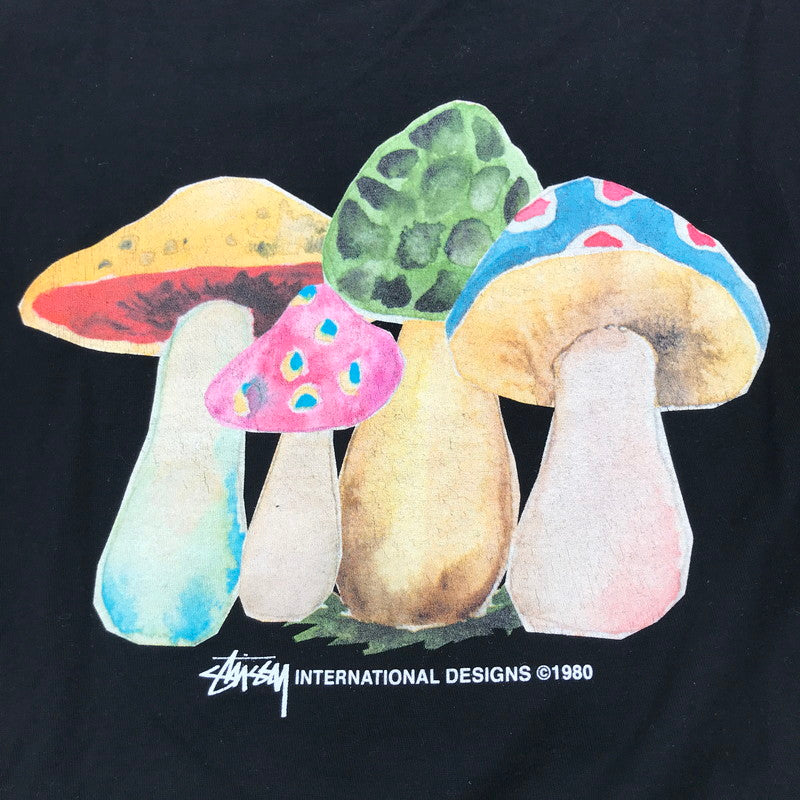 【中古品】【メンズ】 STUSSY ステューシー SHROOMS S.S TEE Tシャツ BLACK SIZE:M キノコ　※使用感有 142-260617-io-04-fuzh 万代Net店