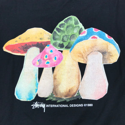 【中古品】【メンズ】 STUSSY ステューシー SHROOMS S.S TEE Tシャツ BLACK SIZE:M キノコ　※使用感有 142-260617-io-04-fuzh 万代Net店