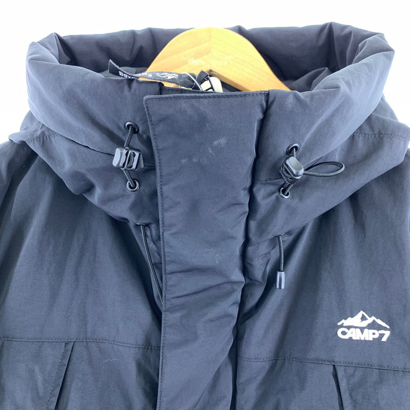 【中古品】【メンズ】 CAMP7 キャンプセブン CP4402631002 切替フードダウンジャケット BLACK SIZE:M ※汚れ(首回り)・使用感有 144-260803-io-03-fuzh カラー：ブラック 万代Net店