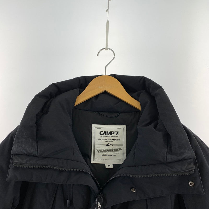 【中古品】【メンズ】 CAMP7 キャンプセブン CP4402631002 切替フードダウンジャケット BLACK SIZE:M ※汚れ(首回り)・使用感有 144-260803-io-03-fuzh カラー：ブラック 万代Net店