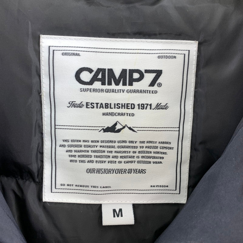 【中古品】【メンズ】 CAMP7 キャンプセブン CP4402631002 切替フードダウンジャケット BLACK SIZE:M ※汚れ(首回り)・使用感有 144-260803-io-03-fuzh カラー：ブラック 万代Net店