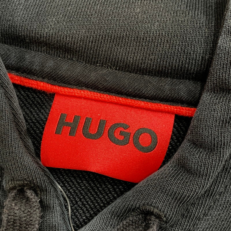 【中古品】【メンズ】 HUGO BOSS ヒューゴボス PARKA DOG 犬 パーカー トップス 長袖 古着 141-261009-mh-07-fuzh サイズ：L カラー：ブラック 万代Net店