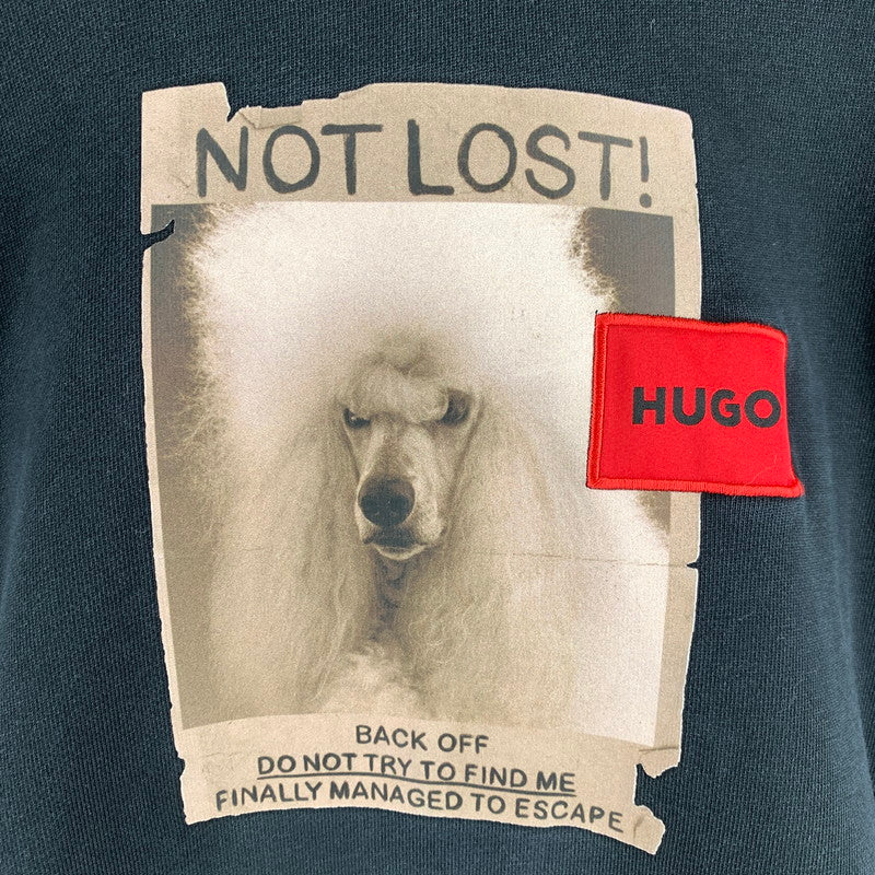【中古品】【メンズ】 HUGO BOSS ヒューゴボス PARKA DOG 犬 パーカー トップス 長袖 古着 141-261009-mh-07-fuzh サイズ：L カラー：ブラック 万代Net店