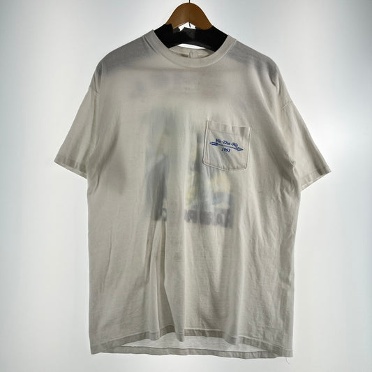 【中古品】【メンズ】 USED ユーズド CAMEL キャメルプリント半袖Tシャツ 145-260702-ny-18-fuzh サイズ：不明 カラー：ホワイト 万代Net店