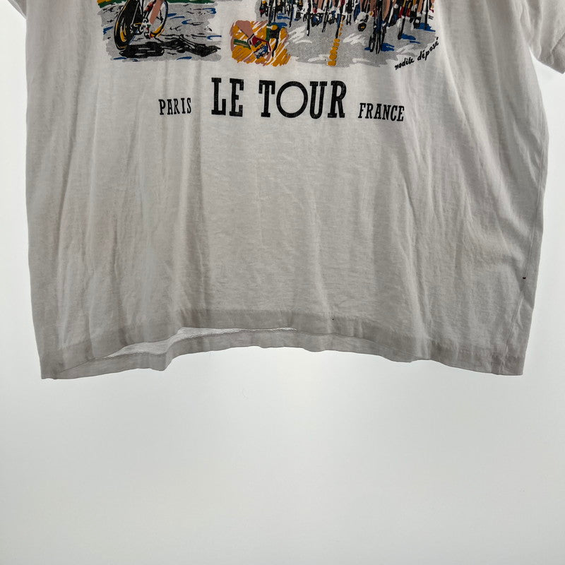 【中古品】【メンズ】 USED ユーズド 半袖Tシャツ ツール・ド・フランス PARIS LE TOUR ヴィンテージ 145-260702-ny-17-fuzh サイズ：XXL カラー：ホワイト 万代Net店