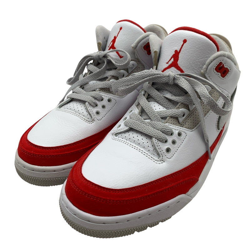 【中古品】【メンズ】 NIKE CJ0939-100 AIR JORDAN 3 RETRO ”TINKER WHITE UNIVERSITY RED" ナイキ エアジョーダン3 レトロ スニーカー 160-260628-gm-36-fuz サイズ：27.5cm カラー：レッド 万代Net店