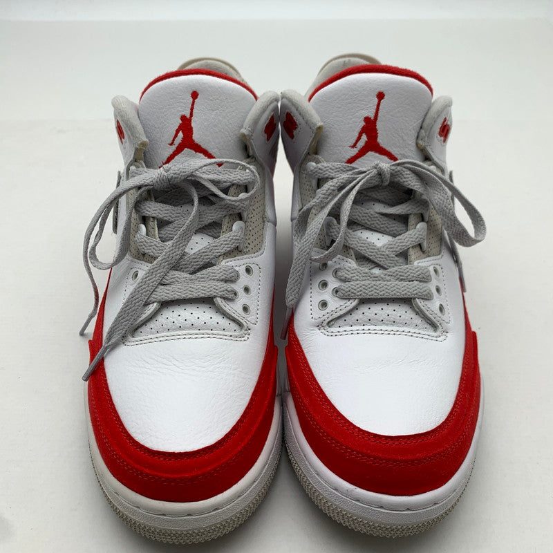 【中古品】【メンズ】 NIKE CJ0939-100 AIR JORDAN 3 RETRO ”TINKER WHITE UNIVERSITY RED" ナイキ エアジョーダン3 レトロ スニーカー 160-260628-gm-36-fuz サイズ：27.5cm カラー：レッド 万代Net店