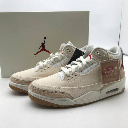 【中古美品】【メンズ】 LEVI'S×NIKE リーバイス×ナイキ IR0910-400 AIR JORDAN 3 RETRO SP ECRU DENIM 27.0cm 箱・黒タグ付属 スニーカー 靴 160-260617-io-12-fuzh 万代Net店