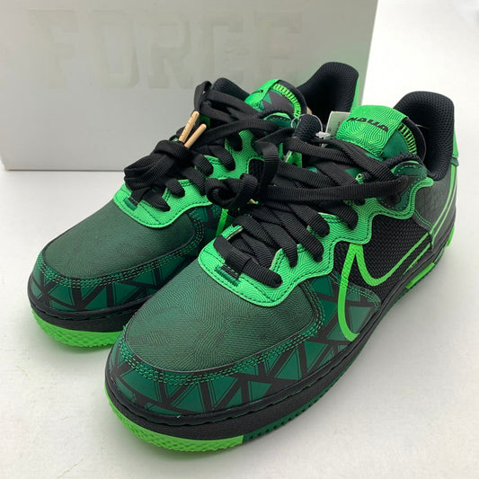 【中古美品】【メンズ】 NIKE ナイキ CW3918-001 AIR FORCE １ LOW REACT LOW ”NAIJA” エアフォース 1 ロー スニーカー 靴 160-260618-mh-25-fuzh サイズ：27.5cm カラー：ブラック グリーン 万代Net店
