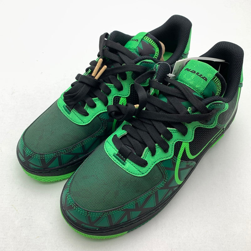 【中古美品】【メンズ】 NIKE ナイキ CW3918-001 AIR FORCE １ LOW REACT LOW ”NAIJA” エアフォース 1 ロー スニーカー 靴 160-260618-mh-25-fuzh サイズ：27.5cm カラー：ブラック グリーン 万代Net店