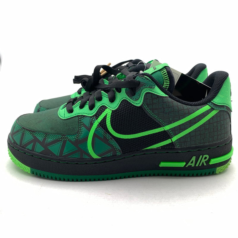 【中古美品】【メンズ】 NIKE ナイキ CW3918-001 AIR FORCE １ LOW REACT LOW ”NAIJA” エアフォース 1 ロー スニーカー 靴 160-260618-mh-25-fuzh サイズ：27.5cm カラー：ブラック グリーン 万代Net店