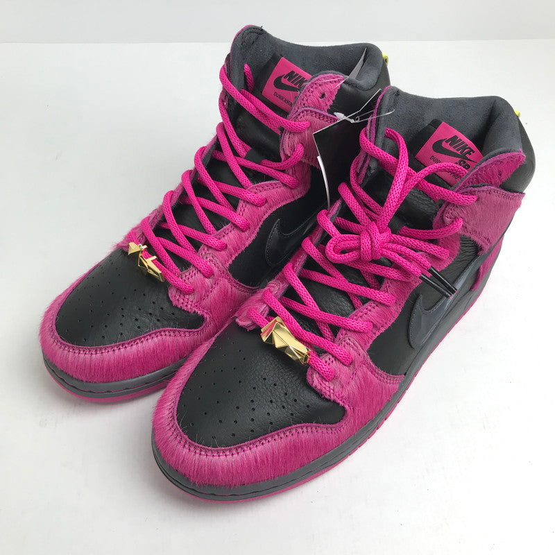 【中古美品】【メンズ】 RUN THE JEWELS×NIKE SB ラン ザ ジュエルズ × ナイキ DX4356-600 DUNK HIGH ”ACTIVE PINK AND BLACK" BLACK.PINKハラコ SIZE:27.5cm スニーカー 靴 160-260618-ky-18-fuzh 万代Net店