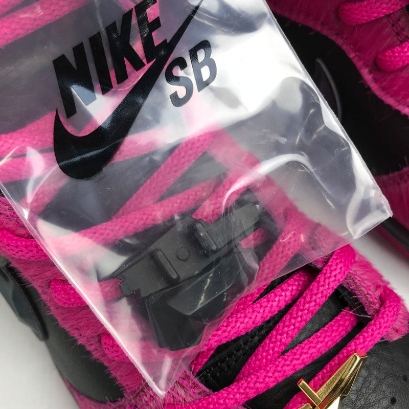 【中古美品】【メンズ】 RUN THE JEWELS×NIKE SB ラン ザ ジュエルズ × ナイキ DX4356-600 DUNK HIGH ”ACTIVE PINK AND BLACK" BLACK.PINKハラコ SIZE:27.5cm スニーカー 靴 160-260618-ky-18-fuzh 万代Net店