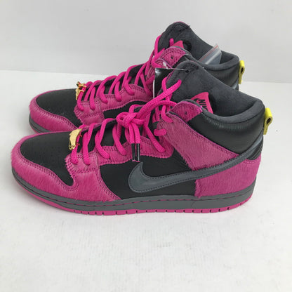 【中古美品】【メンズ】 RUN THE JEWELS×NIKE SB ラン ザ ジュエルズ × ナイキ DX4356-600 DUNK HIGH ”ACTIVE PINK AND BLACK" BLACK.PINKハラコ SIZE:27.5cm スニーカー 靴 160-260618-ky-18-fuzh 万代Net店