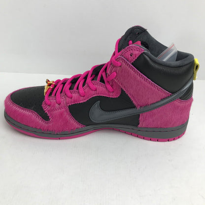 【中古美品】【メンズ】 RUN THE JEWELS×NIKE SB ラン ザ ジュエルズ × ナイキ DX4356-600 DUNK HIGH ”ACTIVE PINK AND BLACK" BLACK.PINKハラコ SIZE:27.5cm スニーカー 靴 160-260618-ky-18-fuzh 万代Net店