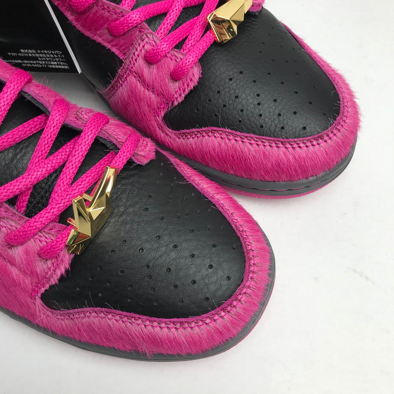 【中古美品】【メンズ】 RUN THE JEWELS×NIKE SB ラン ザ ジュエルズ × ナイキ DX4356-600 DUNK HIGH ”ACTIVE PINK AND BLACK" BLACK.PINKハラコ SIZE:27.5cm スニーカー 靴 160-260618-ky-18-fuzh 万代Net店