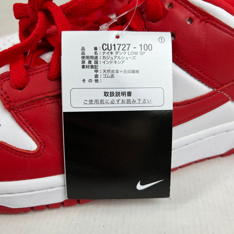 【中古美品】【メンズ】 NIKE ナイキ CU1727-100 DUNK LOW SP ナイキ ダンク ロー エスピー スニーカー 靴 160-260619-mh-04-fuzh サイズ：27.5cm カラー：レッド ホワイト 万代Net店