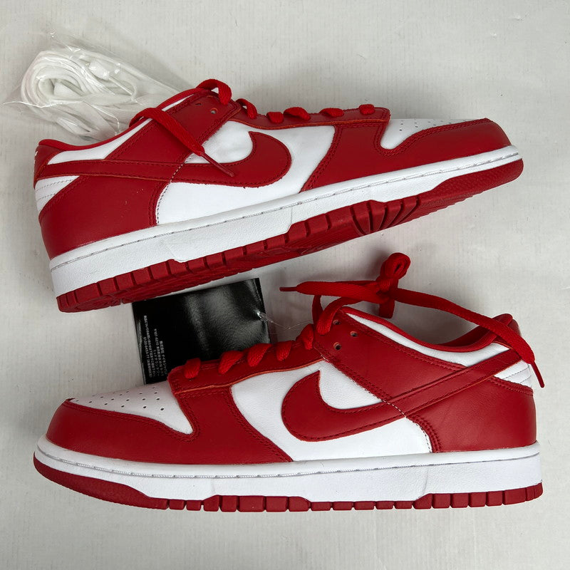 【中古美品】【メンズ】 NIKE ナイキ CU1727-100 DUNK LOW SP ナイキ ダンク ロー エスピー スニーカー 靴 160-260619-mh-04-fuzh サイズ：27.5cm カラー：レッド ホワイト 万代Net店