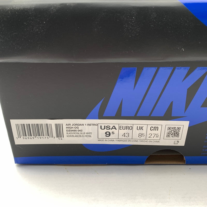 【中古美品】【メンズ】 NIKE ナイキ DZ5485-042 AIR JORDAN １ RETRO HIGH OG ”ROYAL REIMAGINED” エアジョーダン 1 レトロ ハイ スニーカー 靴 160-260618-mh-21-fuzh サイズ：27.5cm カラー：ブルー ブラック 万代Net店