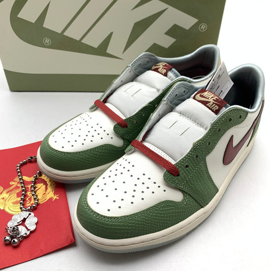 【中古美品】【メンズ】 NIKE ナイキ FN3727-100 AIR JORDAN １ LOW OG ”CHINESE NEW YEAR YEAR OF THE DRAGON" エアジョーダン 1 ロー スニーカー 靴 160-260618-mh-24-fuzh サイズ：27.5cm カラー：ホワイト カーキ 万代Net店
