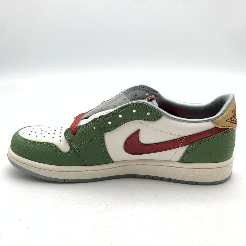 【中古美品】【メンズ】 NIKE ナイキ FN3727-100 AIR JORDAN １ LOW OG ”CHINESE NEW YEAR YEAR OF THE DRAGON" エアジョーダン 1 ロー スニーカー 靴 160-260618-mh-24-fuzh サイズ：27.5cm カラー：ホワイト カーキ 万代Net店