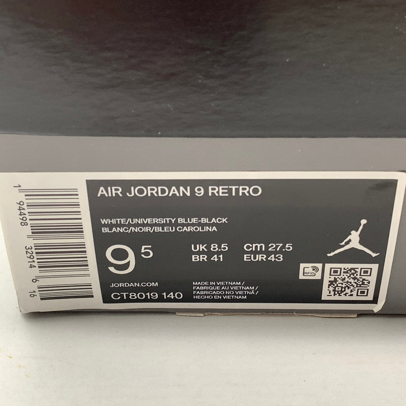 【中古品】【メンズ】 NIKE ナイキ CT8019-140 AIR JORDAN９”UNIVERSITY BLUE” WHITE.BLACK SIZE:27.5cm 黒タグ.箱有 スニーカー 靴 つま先・踵変色あり 160-260621-io-04-fuzh 万代Net店